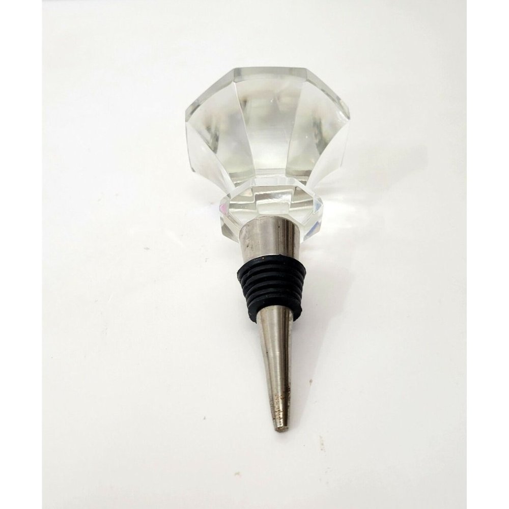 Faceted Glass Bottle Stopper Cork - Picture 6 of 6